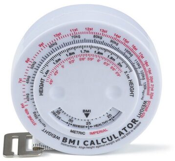 1Pcs 150Cm Bmi Body Intrekbare Tape Voor Dieet Gewichtsverlies Meetlint & Calculator Houden Uw Schoonheid body Heerser