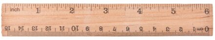 1Pcs 15Cm 20Cm 30Cm Houten Liniaal Leren Kantoorbenodigdheden Heerser Metrische Regel Precisie Dubbelzijdig Meten tool