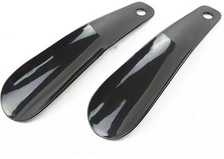 1Pcs 16Cm Schoen Hoorns Professionele Zwarte Plastick Schoenlepel Lepel Vorm Schoenlepel Lifter Flexibele Stevige Slip Bruin