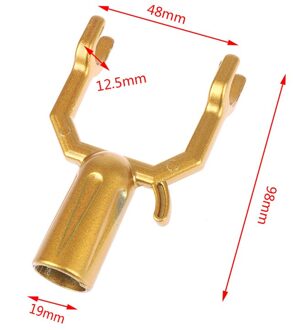 1Pcs 19*98*48Mm Wasserij Opknoping Vork Hoofd Draagbare Aluminium Kledingrek Duurzaam Woonaccessoires 3 Kleuren Goud