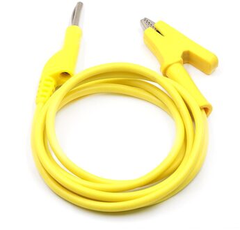 1Pcs 1M 4Mm Banana Banana Plug Test Kabel Lood Voor Multimeter Rood Geel Zwart Blauw Groen 5 Kleuren