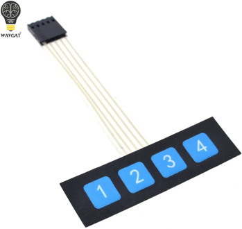 1pcs 1x4 4 Key Matrix Membrane Switch Keypad Keyboard Control Panel SCM Extended Keyboard Super Slim Controller for Arduino