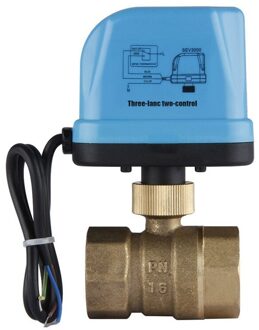 1Pcs 2-Weg Zone Klep Tweewegklep Motor Kogelkraan Elektrische Ventiel Bal 220V DN25 (G1.0inch) omkeerventiel Met Led Lig