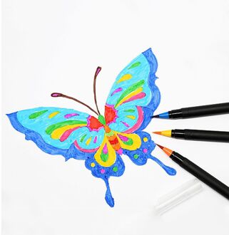 1Pcs 20 Kleur Aquarel Pen Zachte Hoofd Kwast Tap Water Pen Creatieve Kalligrafie Pennen Comic Hand Tekening Borstel willekeurige Kleur