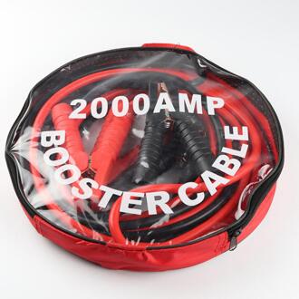 1Pcs 2000AMP Leads 4 Meter Booster Kabels Start Voor Zware Auto Van Jump zwart