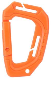 1Pcs 200LB Plastic Clip Karabijnhaak D Vorm Bergbeklimmen Gesp Outdoor Opknoping Sleutelhanger Haak Klimmen Accessoires oranje