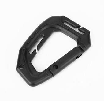 1Pcs 200LB Plastic Clip Karabijnhaak D Vorm Bergbeklimmen Gesp Outdoor Opknoping Sleutelhanger Haak Klimmen Accessoires zwart