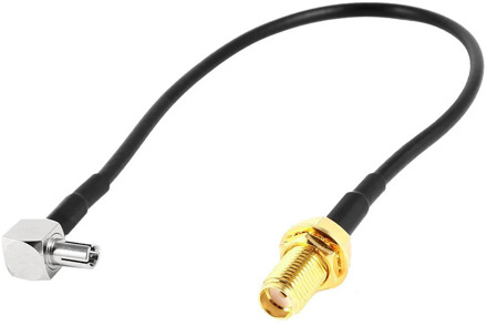 1Pcs 20cm TS9 Male to SMA Female Right Angle Antenna Pigtail Coaxial Cable Connector Adapter