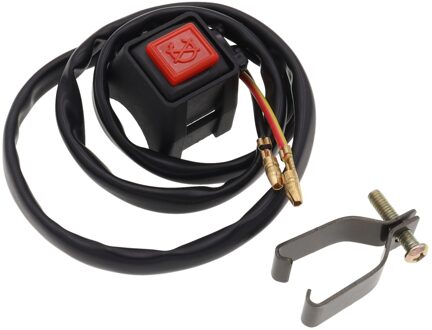 1Pcs 22Mm 7/8 "Motorcycle Kill Stop Schakelaar Red Push Button Hoorn Starter Voor Dirt Bike Atv A rood