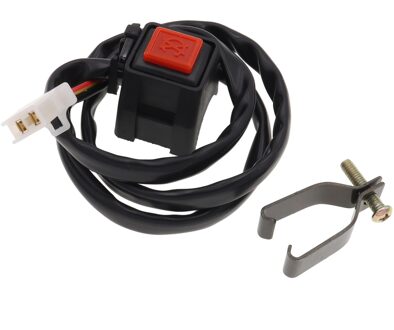 1Pcs 22Mm 7/8 "Motorcycle Kill Stop Schakelaar Red Push Button Hoorn Starter Voor Dirt Bike Atv B rood