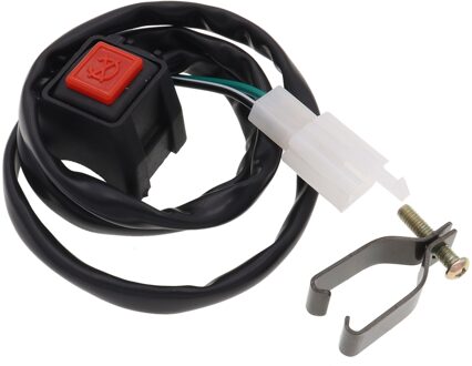 1Pcs 22Mm 7/8 "Motorcycle Kill Stop Schakelaar Red Push Button Hoorn Starter Voor Dirt Bike Atv C rood