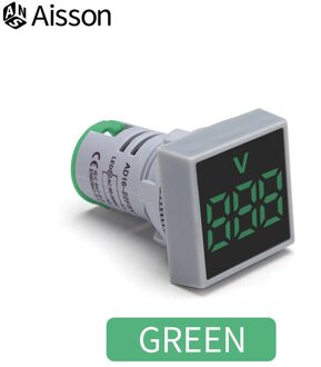 1Pcs 22Mm Voltmeter Led Digitale Voltage Meter AC12-500V Vierkante Panel Indicator Licht Tester Rood Blauw Geel Groen Wit