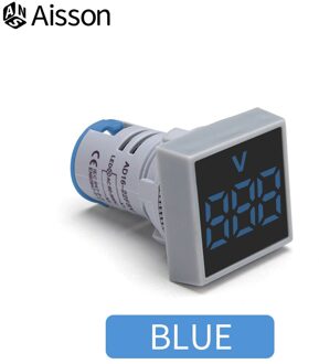 1Pcs 22Mm Voltmeter Led Digitale Voltage Meter AC12-500V Vierkante Panel Indicator Licht Tester Rood Blauw Geel Groen Wit