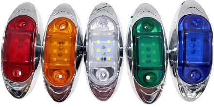 1pcs 24V 6LED Signal lamp led side lamp truck side light waterproof truck side marker light trailer white light