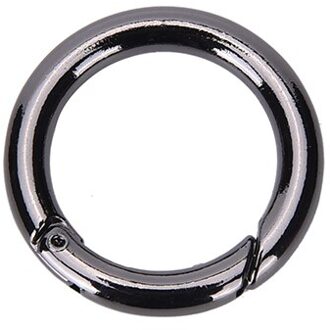 1Pcs 28Mm Lente O Ring, Tas Haak, Ronde Karabijnhaak Snap Clip Trigger Lente Sleutelhanger Gesp, O Ring Voor Tassen, Diy Tas Accessoires zwart