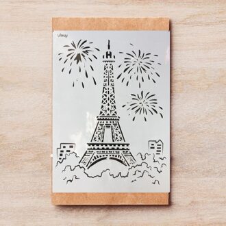1Pcs 29 Cm A4 Wereldberoemde Gebouw Londen Parijs Diy Gelaagdheid Stencils Schilderij Plakboek Kleuring Embossing Album Decor Template Paris Tower