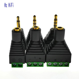 1PCS 3.5MM AUX Audio Jack Male Stereo Sound Track Plug Solderless Connector DIY Screw Lock Cable Adapter for Audio Video