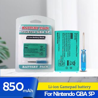 1Pcs 3.7V 850Mah Voor Nintendo Gameboy Advance Gba Sp Oplaadbare Batterij + Tool Pack Kit Lithium Li ion Accu