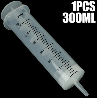 1Pcs 300ml Plastic Syringe Reusable Large Capacity Measuring Injection Syringe