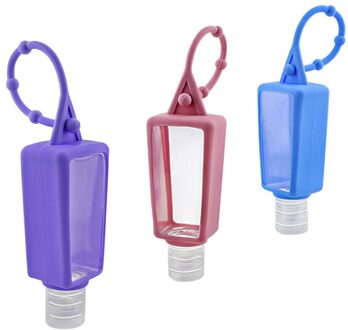 1Pcs 30Ml Draagbare Handdesinfecterend Siliconen Fles Cover Met Fles Kan Opgehangen Outdoor Mini Spray Flessen Kleine Zeep fles