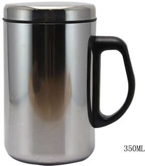1PCs 350/500ml Thermo Mug Double Wall Insulated Cup Stainless Steel Thermo Mug Water Bottle Vacuum Flask Coffee Tea Cup Bottles 350ML sliver