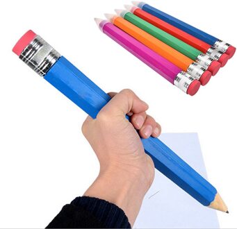 1Pcs 35Cm Houten Kleurrijke Handcraft Grote Potlood Pen Mark Schilderen School Kantoorbenodigdheden Student Briefpapier