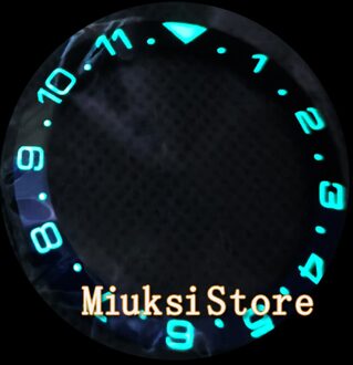 1Pcs 38Mm Blauw Super Lichtgevende Horloge Keramische Bezel 12 Uur Dual-Tijd Ring Insert Past Voor 40mm Horloges Horloge Case