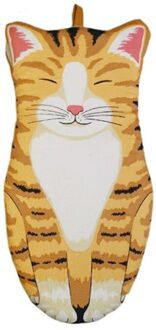 1Pcs 3D Cartoon Cat Paws Ovenwanten Lange Katoenen Bakken Isolatie Handschoenen Magnetron Hittebestendige Antislip Handschoenen