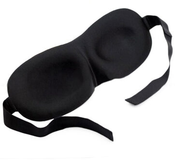 1Pcs 3D Slaap Masker Natuurlijke Slapen Oogmasker Eyeshade Cover Shade Eye Patch Vrouwen Mannen Zachte Draagbare Blinddoek Reizen ooglap zwart