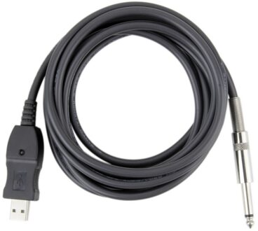 1Pcs 3M Gitaar Bas 1/4 ''Usb Naar 6.3Mm Jack Link Connection Instrument Kabel