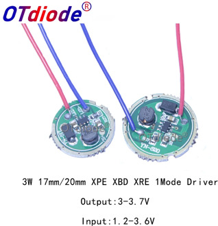 1PCS 3W LED driver 16/20mm DC3.7V 1 Mode LED Flashlight Driver for CREE XRE-Q5/XPE XP-E /XBD XB-D all kind of 3W LED Light Lamp