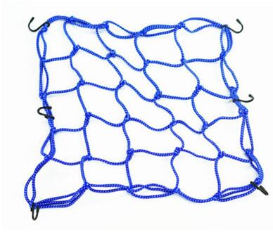 1Pcs 40*40Cm Glow Zware Elastische Motorfiets Bagagenet Helm Houder Tank Mesh Atv Bike cargo Bungee 6 Verstelbare Haken 05 Reflective