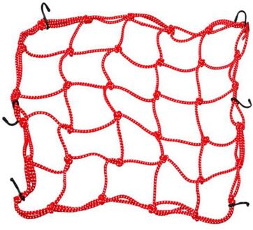 1Pcs 40*40Cm Glow Zware Elastische Motorfiets Bagagenet Helm Houder Tank Mesh Atv Bike cargo Bungee 6 Verstelbare Haken 06 Reflective