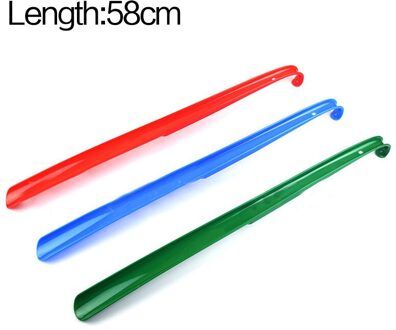 1Pcs 42Cm 58Cm Te Dragen Plastic Handvat Schoenen Hoorn Artefact Pull Pompen Schoenen Professionele Vrouwen Mannen schoenlepel Schoenen Lepel 58cm willekeurig kleur