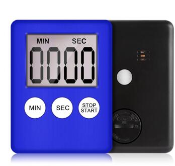 1Pcs 5 Kleuren Super Dunne Lcd Digitale Scherm Kookwekker Vierkante Koken Tellen Countdown Alarm Magneet Klok Temporizador 07