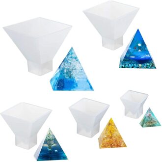 1Pcs 5 Maten Piramide Sieraden Casting Mallen Siliconen Hars Voor Diy Sieraden Craft Maken Polymeer Klei Hars Casting 30x30x30m