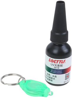 1pcs 5 Second Fix UV Glue Acrylic metal glue UV 10g Resin Hard Type Ultraviolet Solidify Clear Adhesive with UV Flashlight