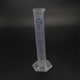 1Pcs 50Ml Duidelijke Witte Plastic Maatcilinder Afgestudeerd Laboratorium Labtest Cilinder Container Buis Meten Gereedschap Chemie