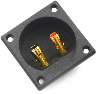 1pcs 57 x 57 x 25mm Round Cup Subwoofer Plug Car Stereo Speaker Box Terminal Connector