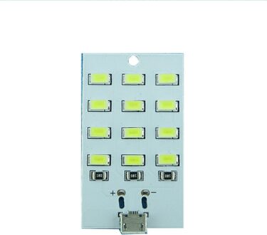 1Pcs 5730 Smd 5V 430mA ~ 470mA Wit Mirco Usb 5730 Led Verlichting Panel Usb Mobiele licht Noodverlichting Nachtlampje 12 lamp beads
