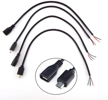 1pcs 5pcs Micro USB 2.0 A Female male Jack cable 4 Pin 2 Pin 4 Wire Data Charge Cable Cord Connector DIY for Android interface