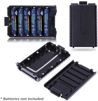 1Pcs 6 X Aaa Extended Battery Case Box Batterij Shell Voor Baofeng UV-5R 5RA/B/C/D 5RE + (Batterij Niet Inbegrepen)