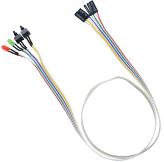 1PCS 65CM Slim PC Compute Motherboard Power Cable Original On Off Reset with LED Light PC Power Reset Switch Push Button Switch