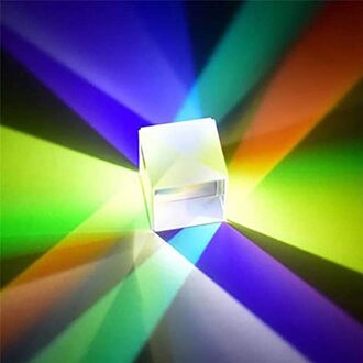 1Pcs 7*7*7Cm Cube Prism Gebrandschilderd Glas Beam Splitting Prisma Optische Experiment Instrument