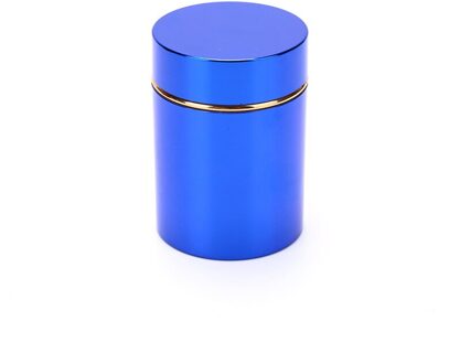 1Pcs 70Ml Luchtdicht Geur Proof Container Aluminium Herb Stash Metal Sealed Kan Thee Potten Dozen Draagbare Opslag Container Blauw