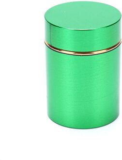1Pcs 70Ml Luchtdicht Geur Proof Container Aluminium Herb Stash Metal Sealed Kan Thee Potten Dozen Draagbare Opslag Container groen