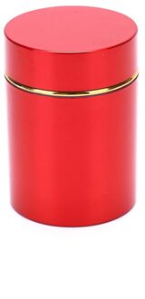 1Pcs 70Ml Luchtdicht Geur Proof Container Aluminium Herb Stash Metal Sealed Kan Thee Potten Dozen Draagbare Opslag Container Rood