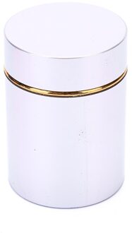 1Pcs 70Ml Luchtdicht Geur Proof Container Aluminium Herb Stash Metal Sealed Kan Thee Potten Dozen Draagbare Opslag Container Zilver