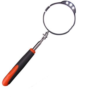 1pcs 760mm Verstelbare Reparatie Voertuig Chassis Telescopische Inspectie Spiegel met LED Licht 82mm