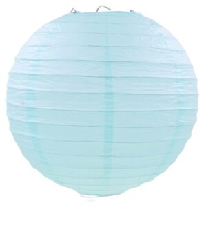 1PCs 8 Inch Ronde Chinese Papieren Lantaarns Kleurrijke Verjaardag Bruiloft Decor Ambachtelijke DIY Lampion Opknoping Bal Festival Lantaarn lucht blauw